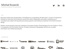 Tablet Screenshot of michalkosecki.com